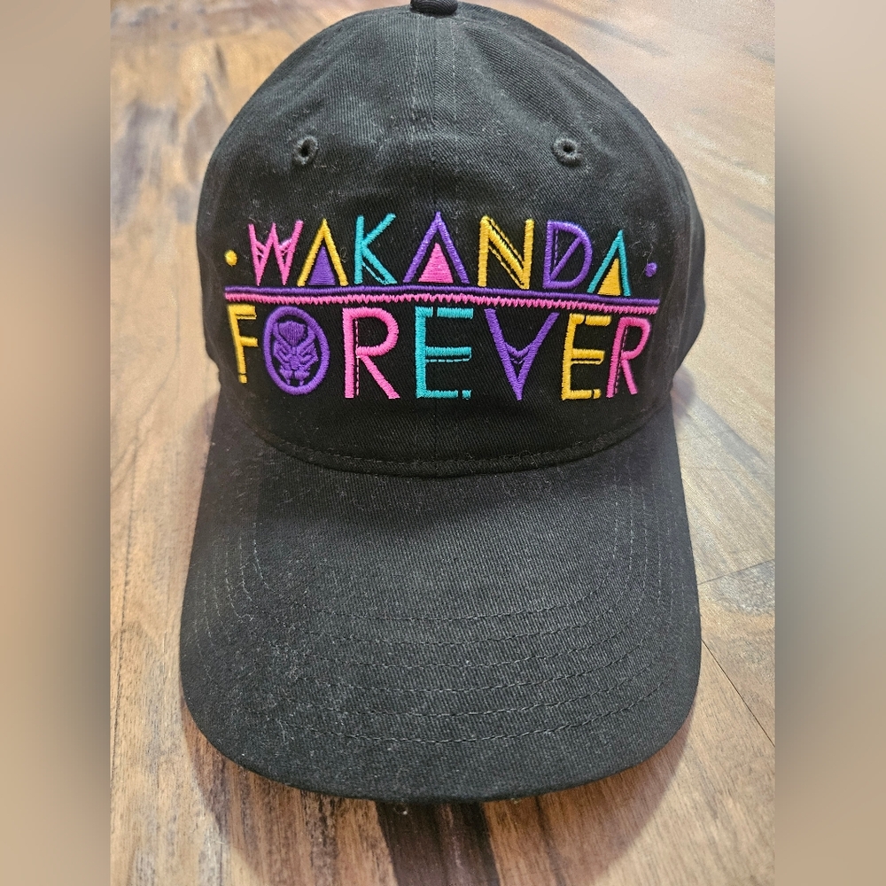 Wakanda Forever Black Cap: BLACK: NEW WITH TAGS